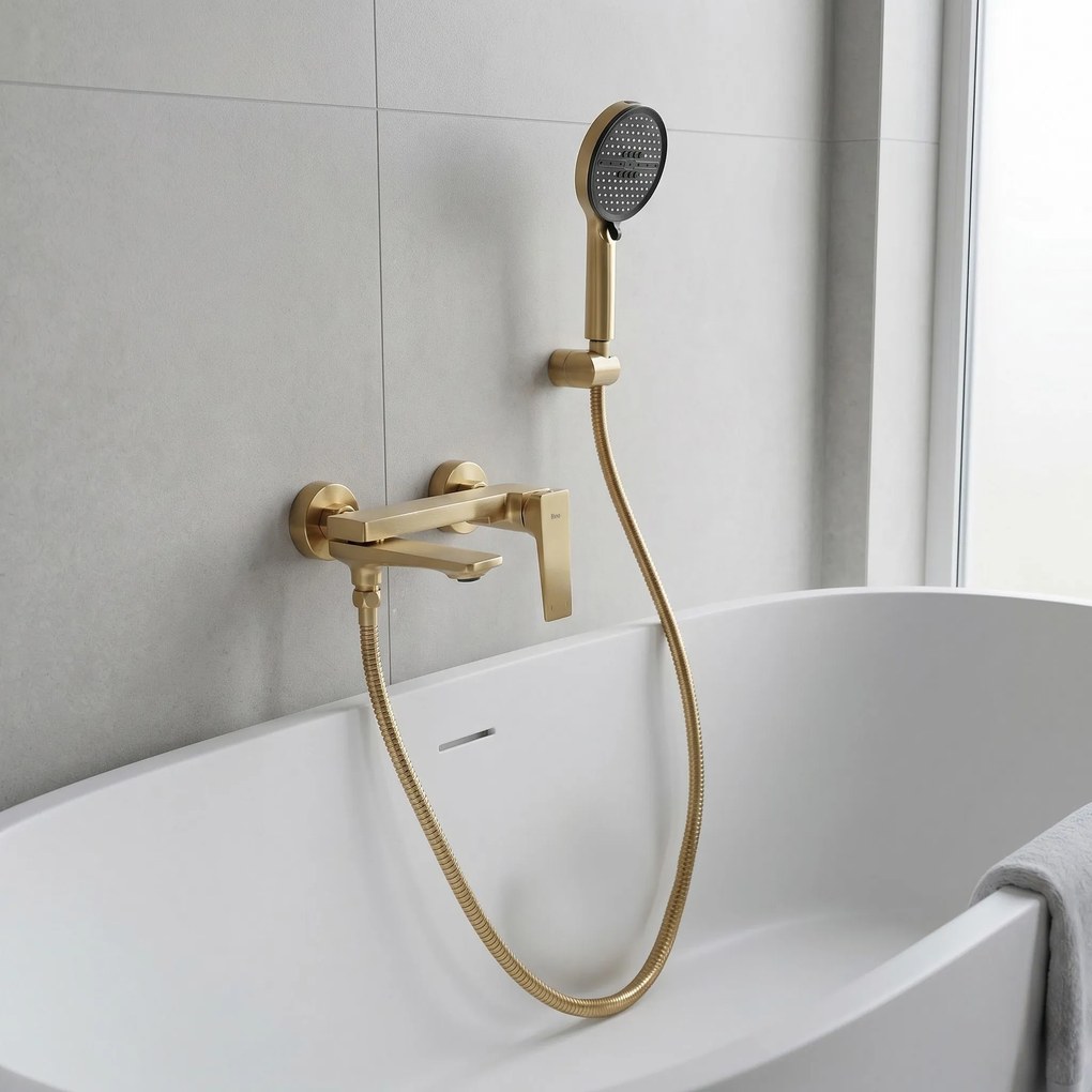 Смесител за вана PREMIUM REA Prime Gold Brush