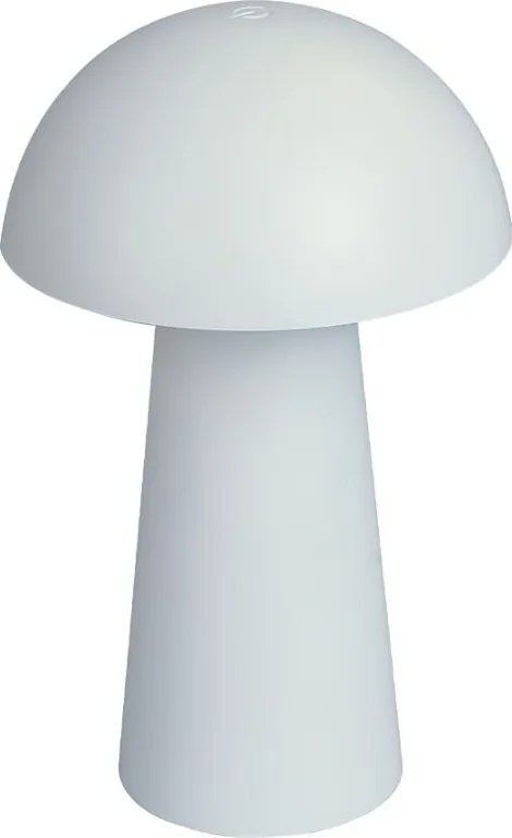 Rabalux Mireo, вътрешна настолна лампа тип „гъба“ от бяла пластмаса, 1,5W, с абажур: 60, без абажур: 150, 3000, В20см, Д12с