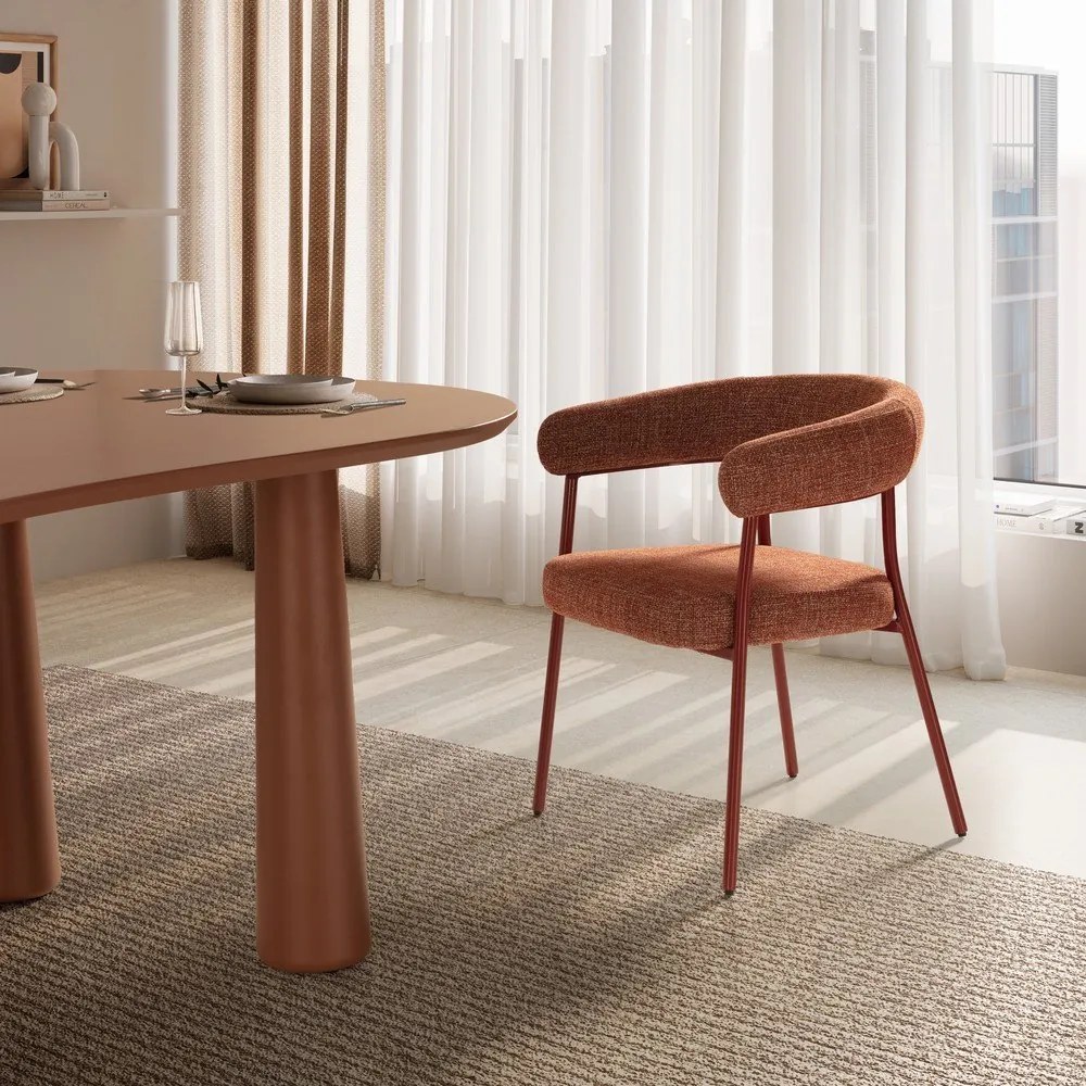 Кафява масичка за кафе с боров плот 110x220 cm Nahia – MOME