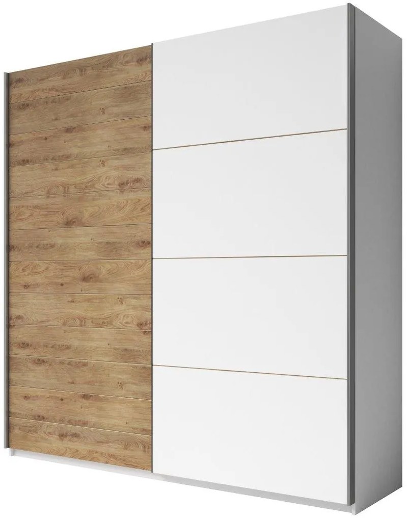 Плъзгаща се врата Kappa-200 x 61 x 210 cm-White - Fusiko