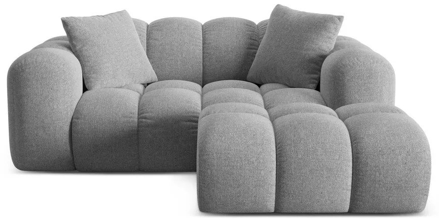 Светлосив шенилов ъглов диван (десен ъгъл) Treno – Cosmopolitan Design