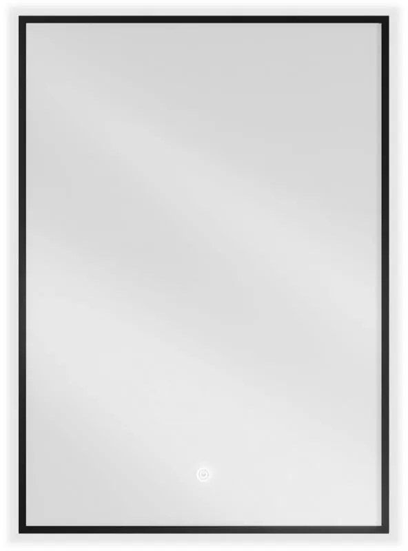 Mexen Erma огледало за баня с подсветка 50 x 70 см, LED 6000K, анти-замъгляване, черна рамка - 9814-050-070-611-70