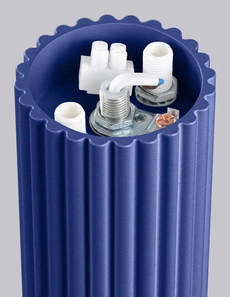 Синьо осветително тяло за таван със стъклен абажур ø 12 cm Orbital – Sollux