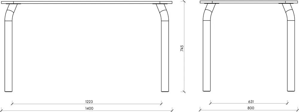 Трапезна маса 80x140 cm Meko – noo.ma