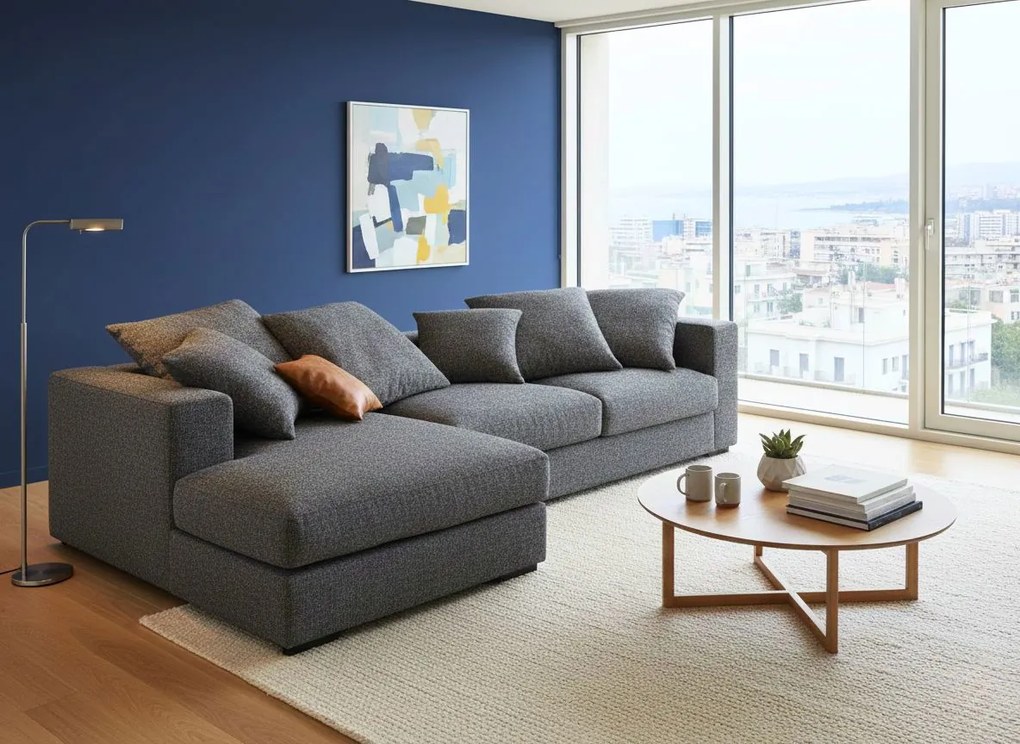 Ъгъл диван Pilo-Customizable-225φ 145β cm.-Gray (Star4617)