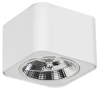 Модерен повърхностно монтиран прожектор бял квадратен GU10 111mm - Boxer