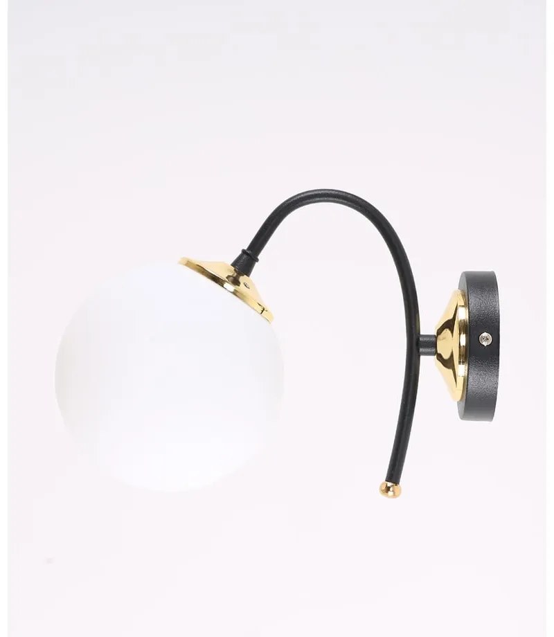 Черно-бяла стенна лампа ø 15 cm Yoyo - Squid Lighting