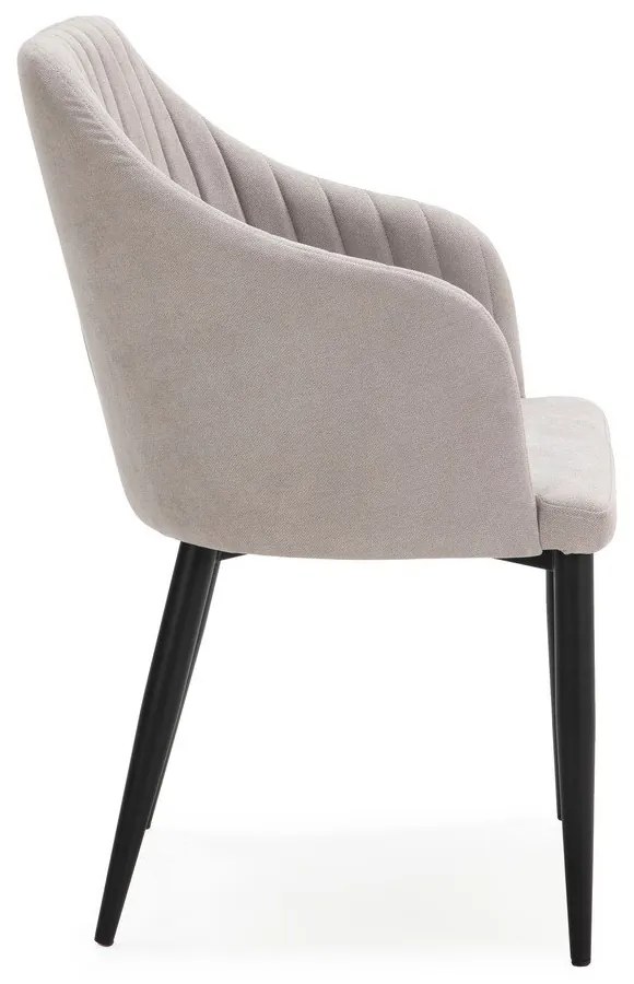 Светлосиви тапицирани трапезни столове в комплект 2 бр. Nadi – Marckeric