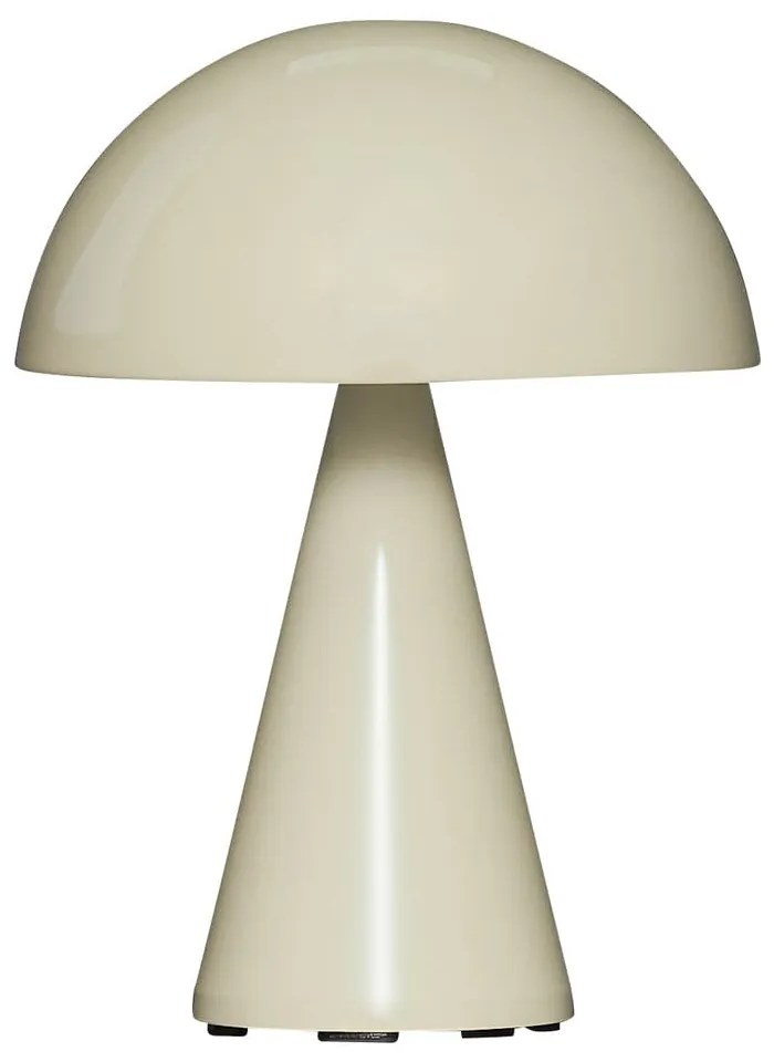 Кремава LED затъмняваща се настолна лампа (височина 20 cm) Mush – Hübsch