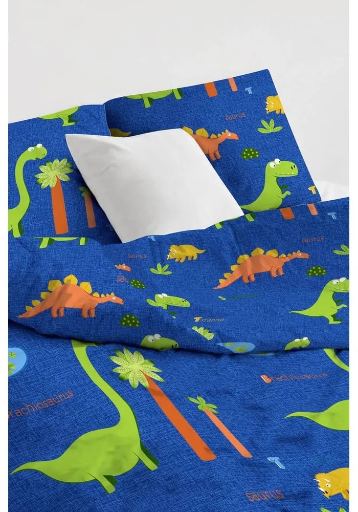 Синьо единично детско спално бельо 140x200 cm Dinolar – Mijolnir