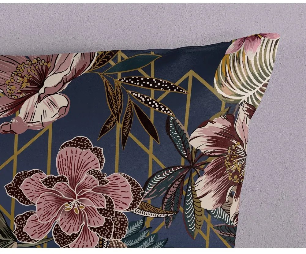 Тъмносиньо двойно удължено спално бельо от микрофибър 200x220 cm Jos – Good Morning