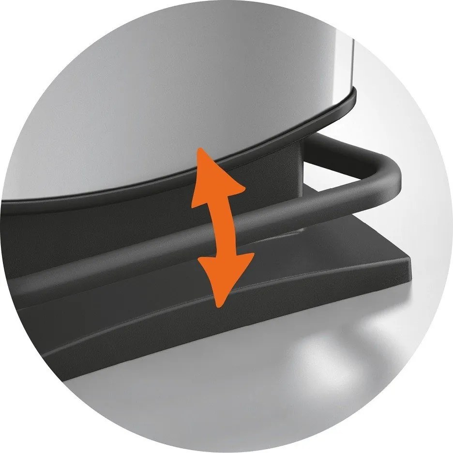 Пластмасово кошче за боклук с педал в сребрист цвят 40 l Paso – Rotho