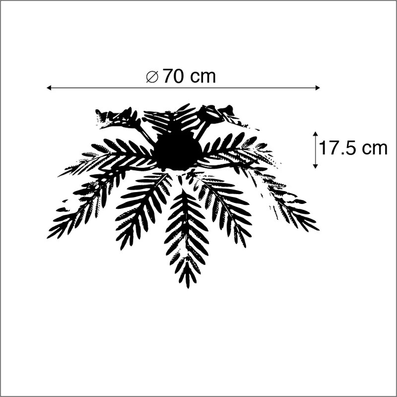 Винтидж смарт плафон златен 70 см вкл. 5 WiFi B35 - Botanica
