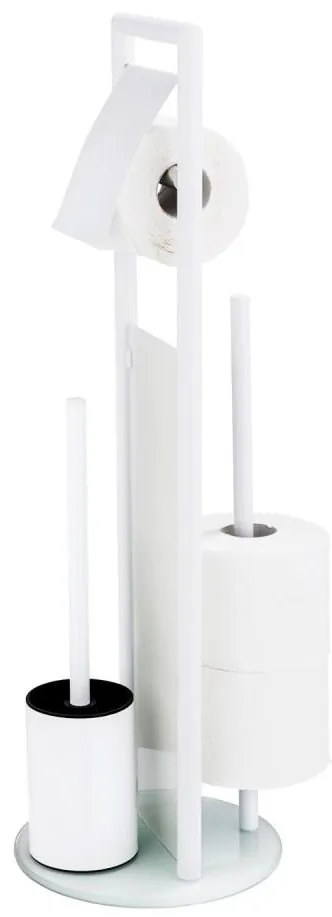 WENKO 24983800 - Комплект за WC RAVINA 20x70 см, неръждаема стомана/бял