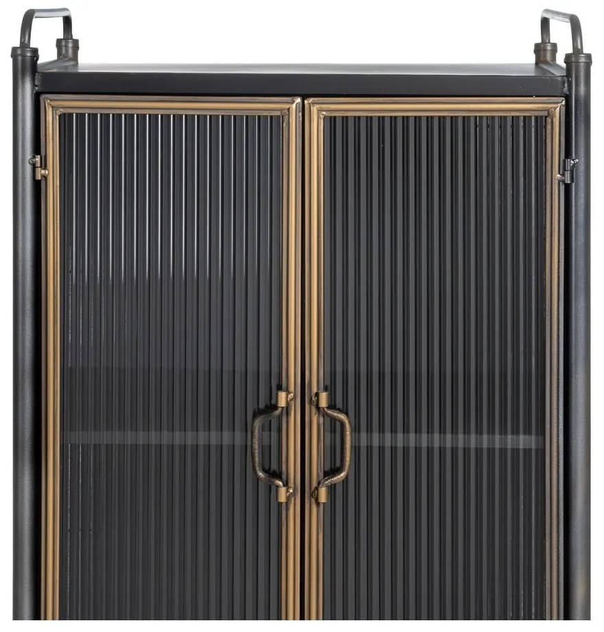 Черна метална витрина 58x150 cm Brick – Ixia