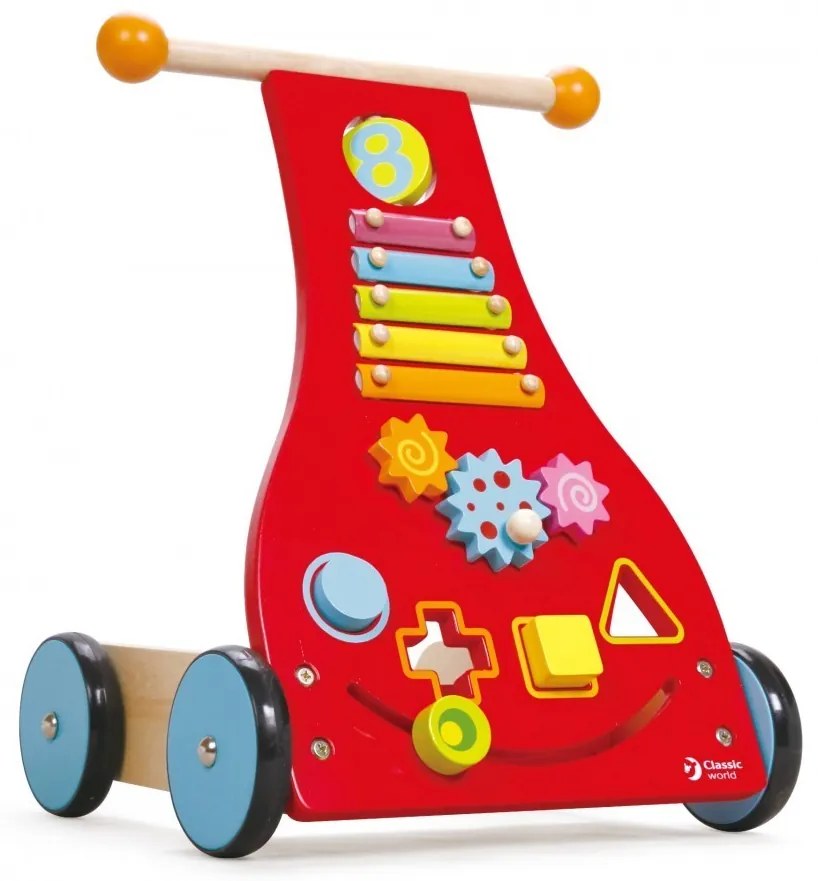 Classic world  -  Дървена проходилка - уокър с активности