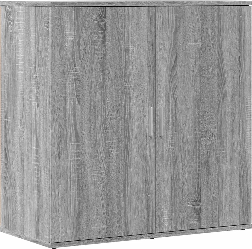 840518 vidaXL Сайдборд, сив сонома, 79x38x80 см, инженерно дърво