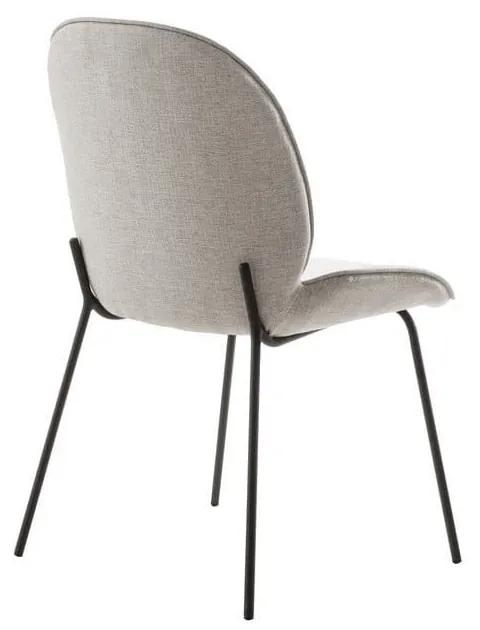 Сив трапезен стол с метална основа Hella - Canett