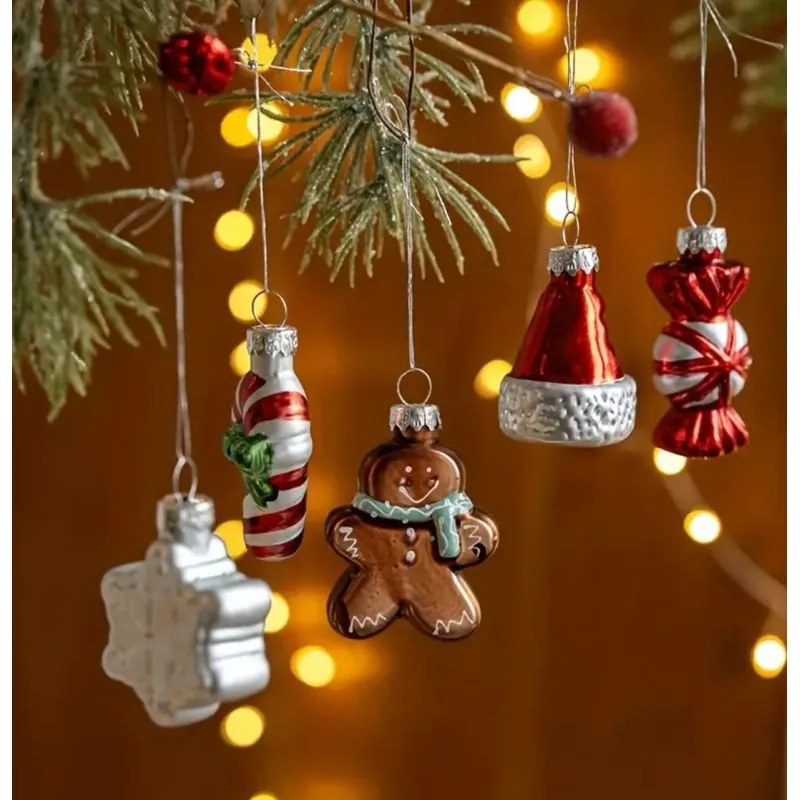 Комплект от 9 стъклени коледни топки - елегантни орнаменти за елхата