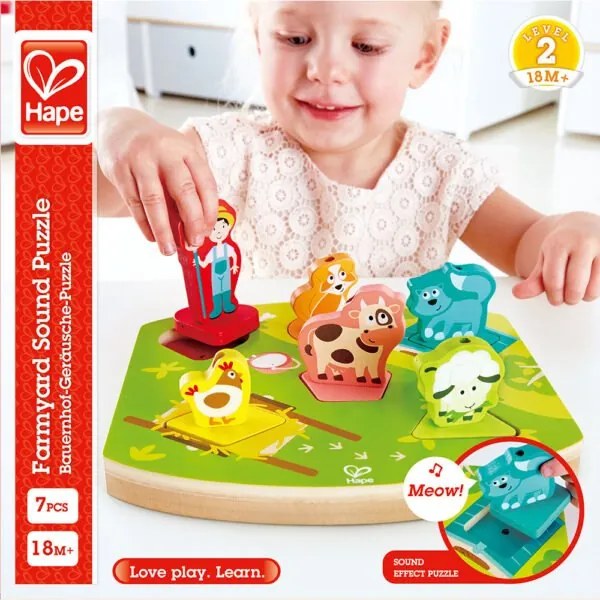 Hape - Музикален пъзел Ферма