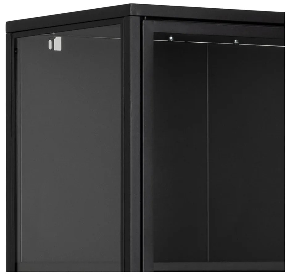 Черен метален шкаф 80x180 cm Newcastle - Actona