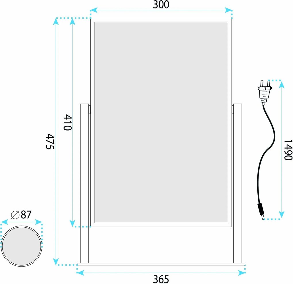 Огледало LED LUMI L.Gold 30x40cm