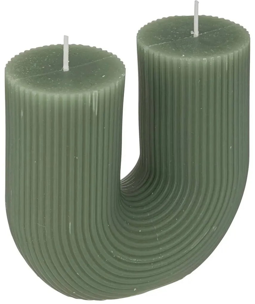 Свещ без аромат atmosphera Demi U - Бежов