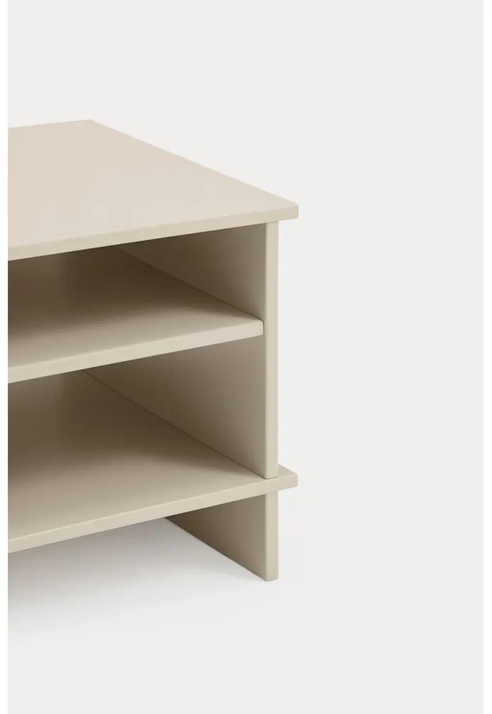 Кремаво нощно шкафче с рафтове Inari – Teulat