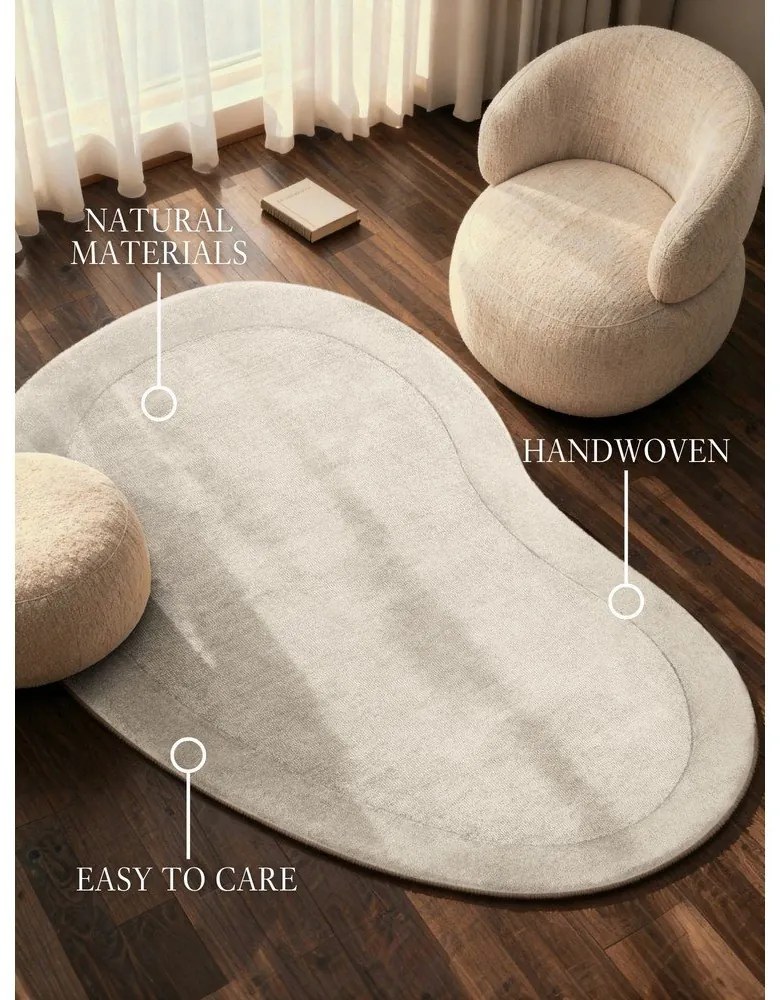 Кремав ръчно изработен килим със смес от вълна 125x200 cm Kari Organic – Villeroy&amp;Boch