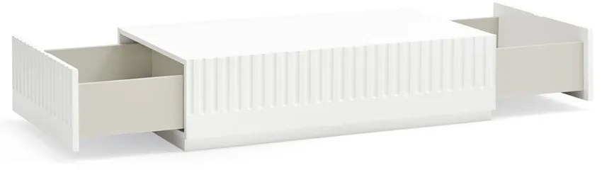 Бяла масичка за кафе с 2 чекмеджета Doric - Teulat