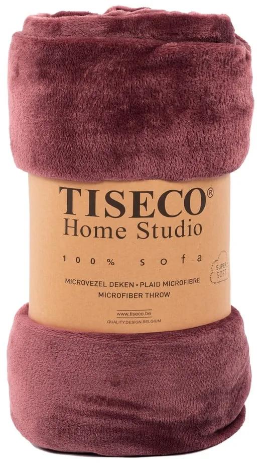 Покривка за двойно легло от микроплюш в цвят бордо 220x240 cm Cosy - Tiseco Home Studio