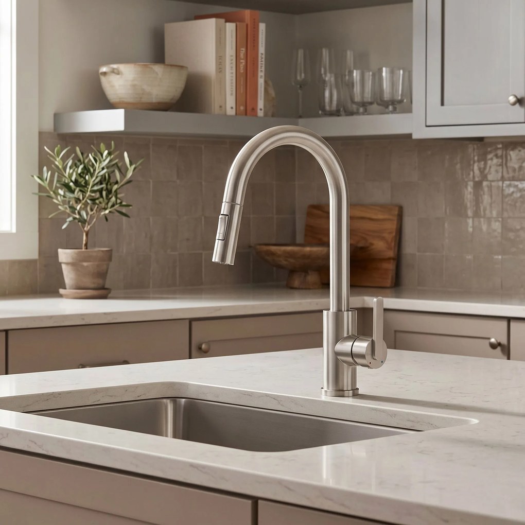 Смесител за кухня REA Ontario Brush Nickel