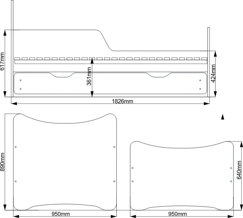 Детско легло SMB-184 x 94 x 90 cm-Jungle