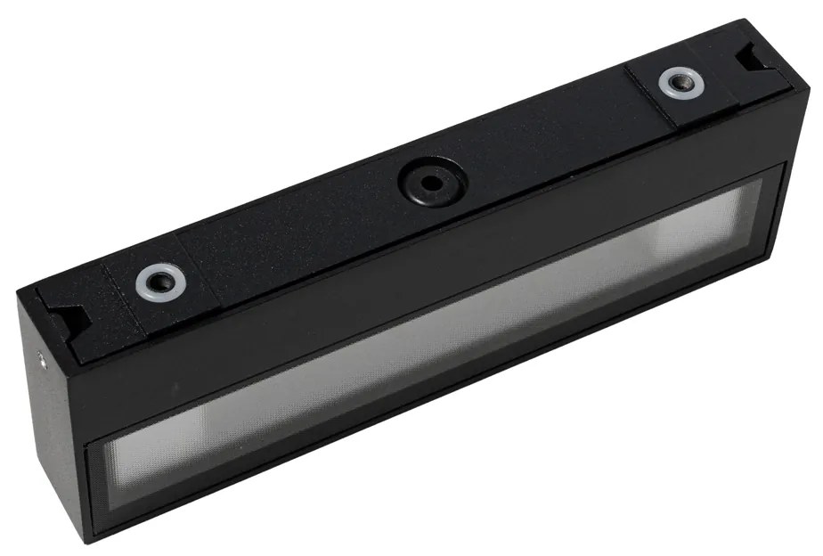 Модерна стенна лампа черна 22 см с LED IP65 - Хана