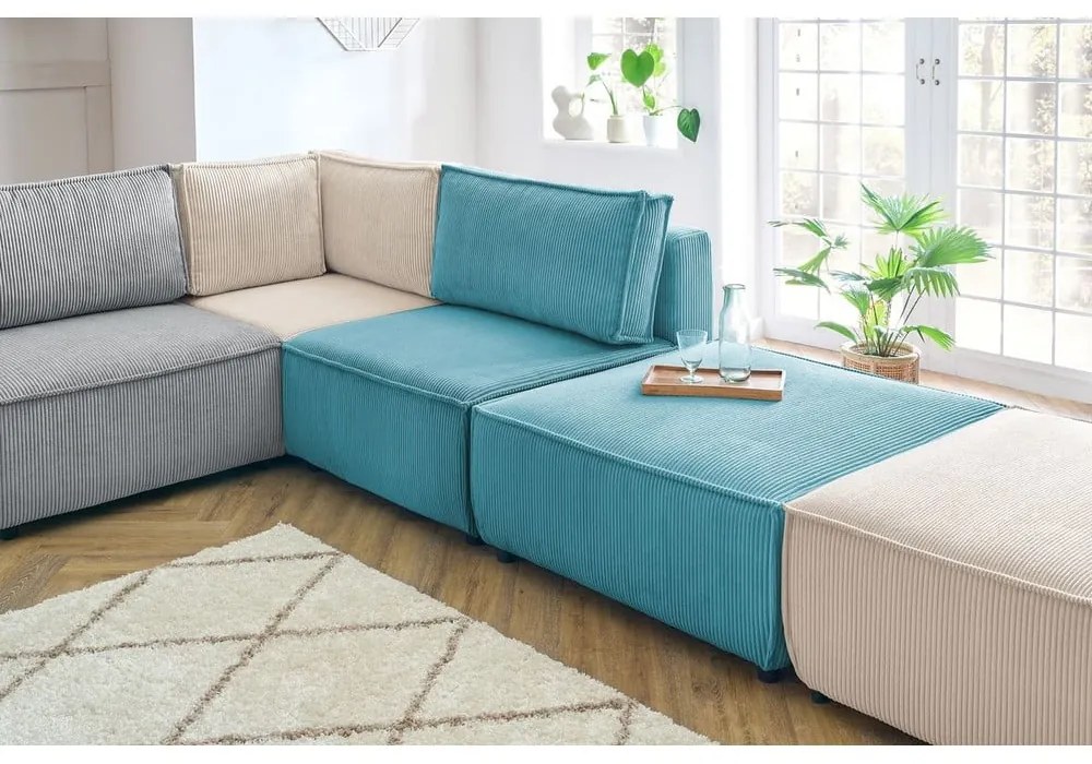 Променлив ъглов U-образен диван от велур Nihad modular - Bobochic Paris