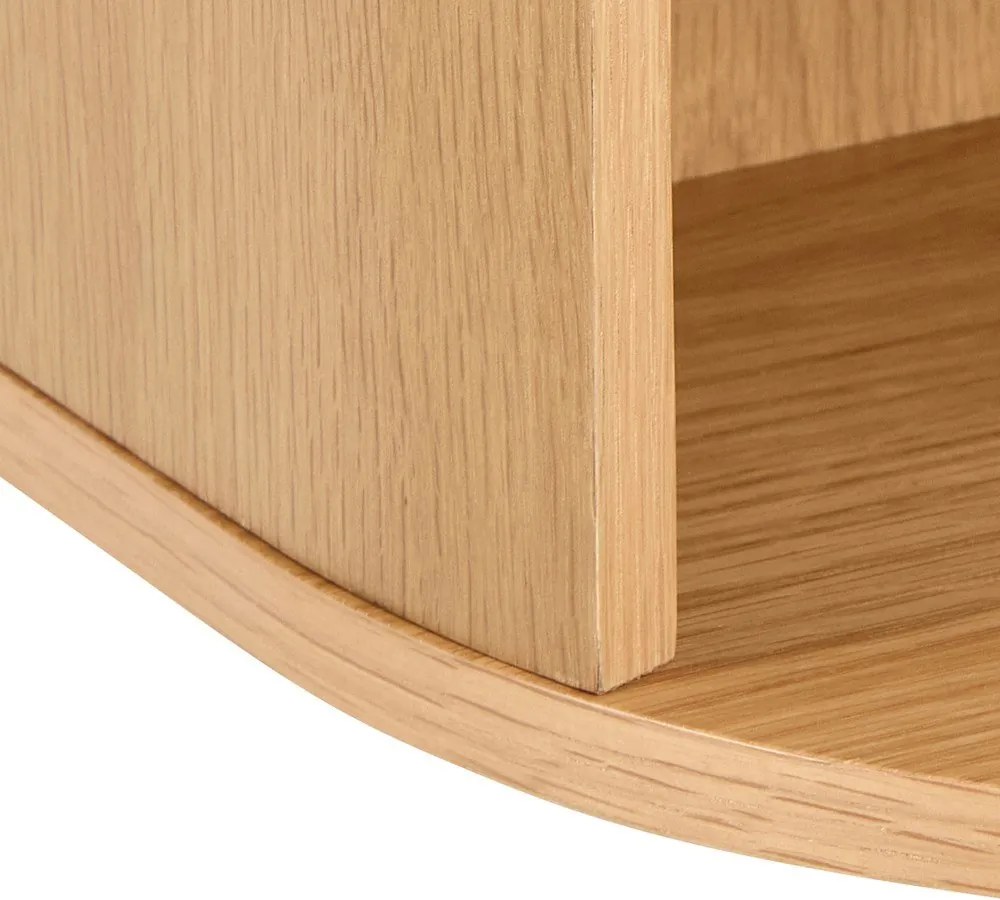 Нощно шкафче от декор от дъб в светло естествен цвят Paron – Actona