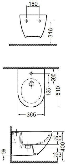 висящ биде Remo Bianco Ceramica