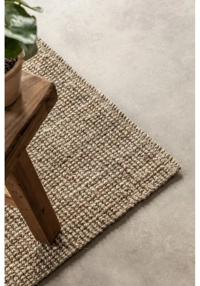 Кафяво-сива ютена пътека 80x200 cm Bouclé – Hanse Home