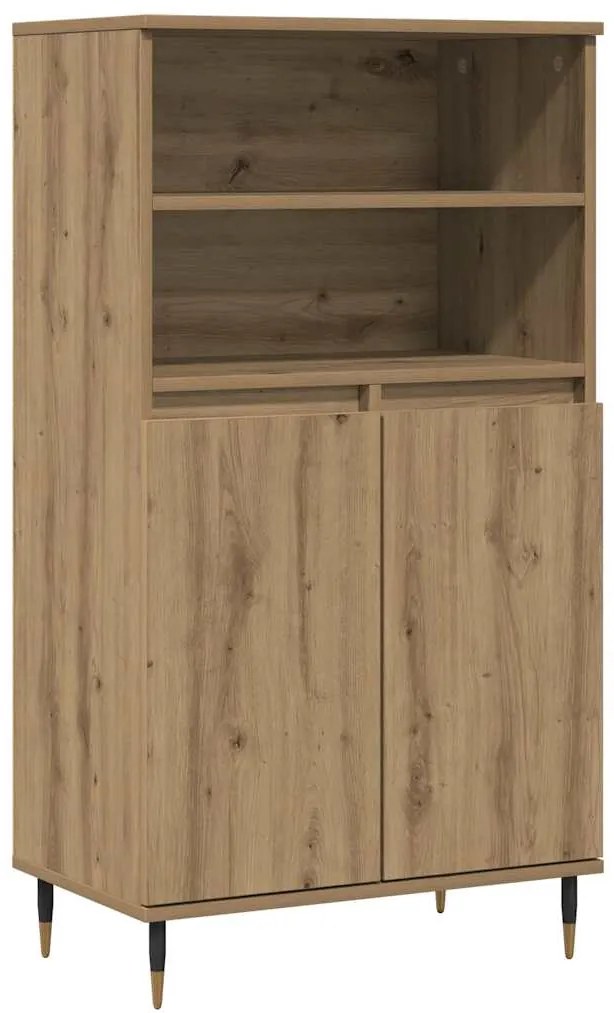 857459 vidaXL Висок шкаф, дъб артизан, 60x36x110 см, инженерно дърво