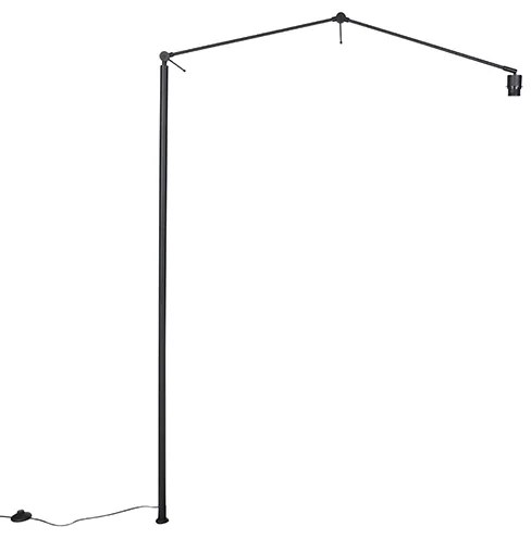 Регулируема черна рамо без основа за подова лампа - Editor