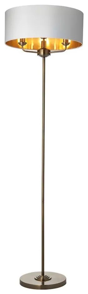 Endon 98935 - Лампион HIGHCLERE 3xE14/40W/230V бял/месинг