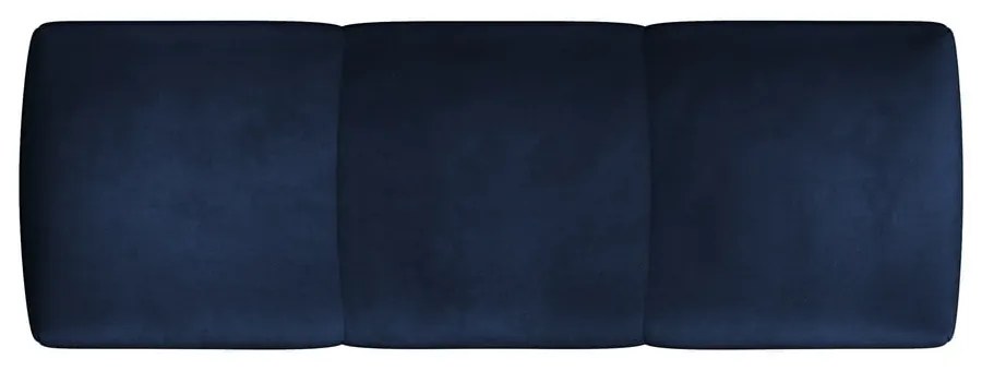 Син кадифен подлакътник за модулен диван Rome Velvet - Cosmopolitan Design