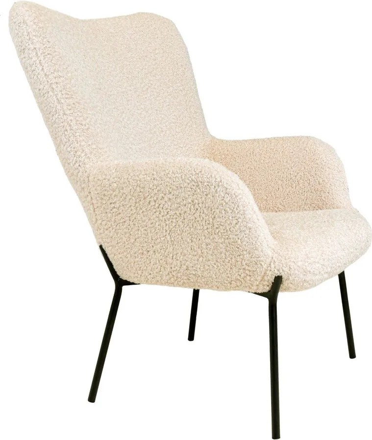 Кремаво кресло от изкуствен косъм Glasgow – Bonami Essentials