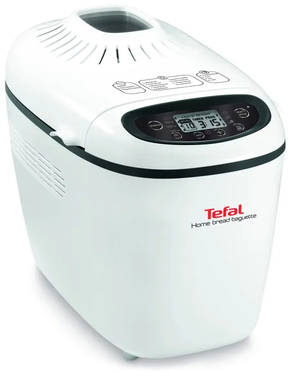 Хлебопекарна Tefal Home Bread Baguette PF610138, 1600 W, 750/1000/1500 гр, 2 бъркалки, 16 програми, Бял