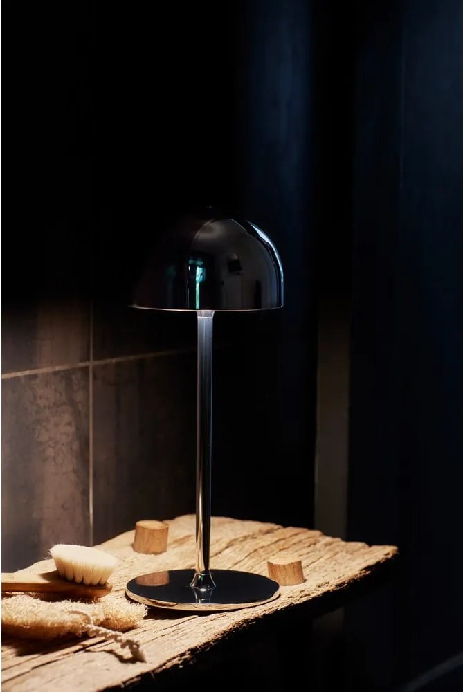 Тъмносива LED настолна лампа с дистанционно управление с метален абажур (височина 30 cm) Tim – Sirius