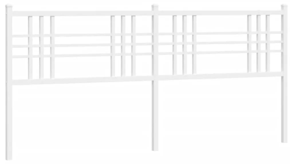 376409 vidaXL Метална резервна табла за легло, бяла, 180 см