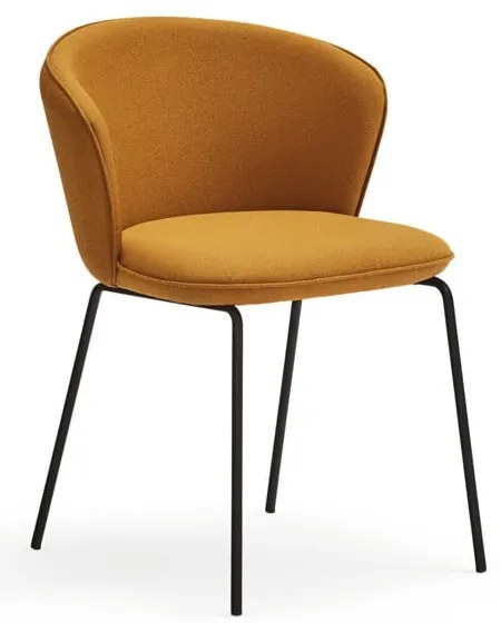 Тапицирани трапезни столове в комплект 2 бр. в цвят горчица Add – Teulat