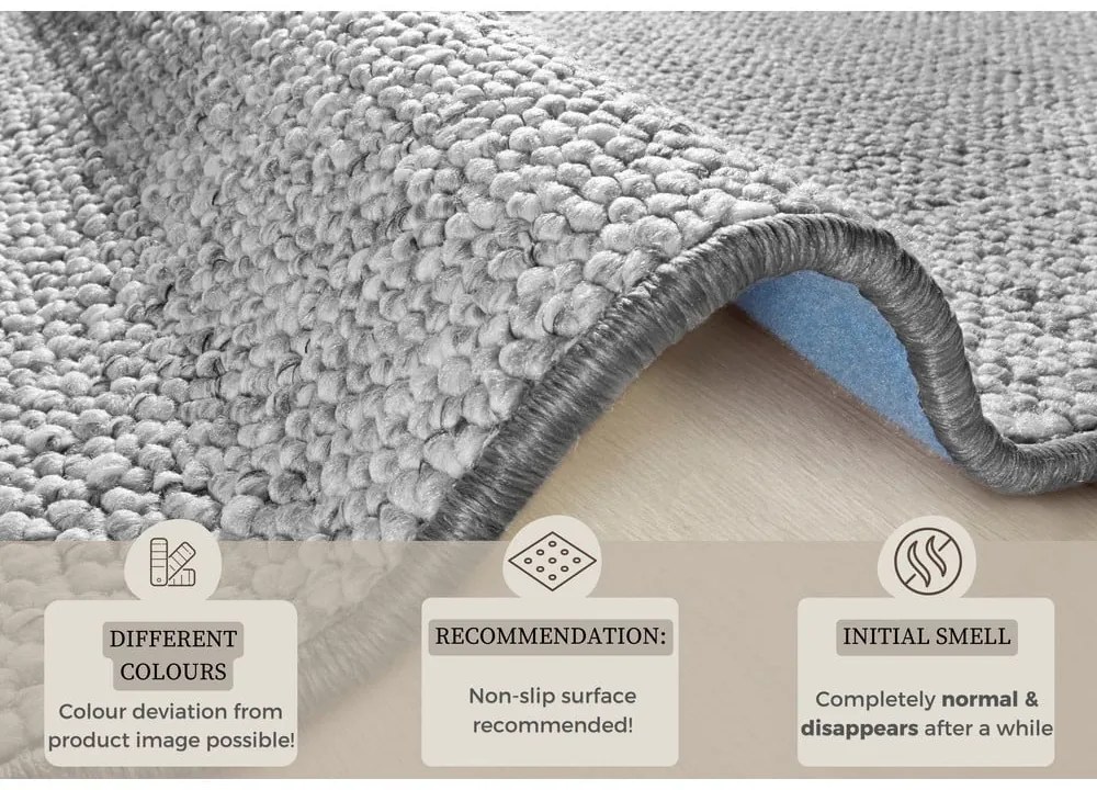 Сива пътека 80x200 cm Wolly – BT Carpet