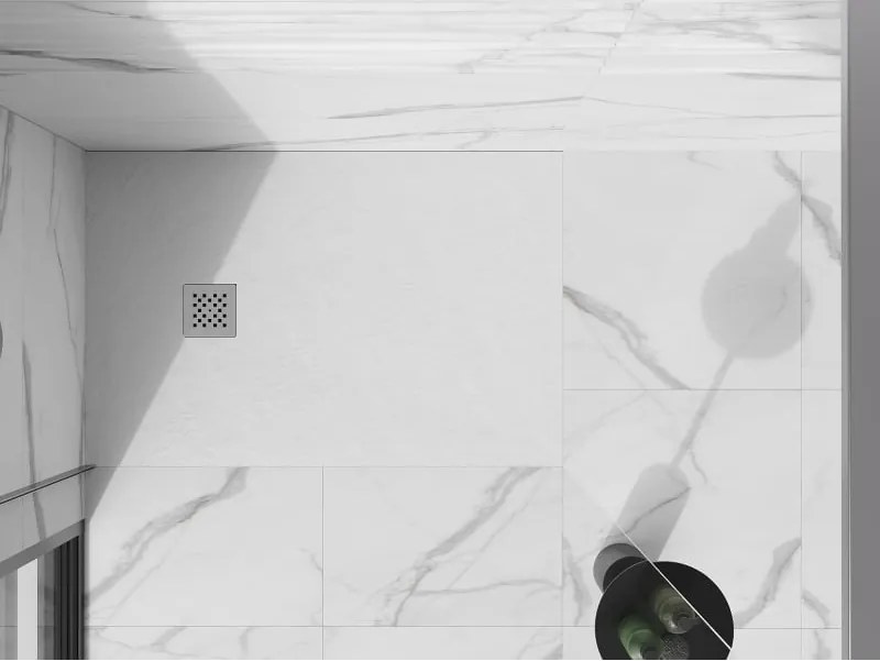 Mexen Stone+ правоъгълно композитно душово корито 90 x 80 см, бял - 44108090