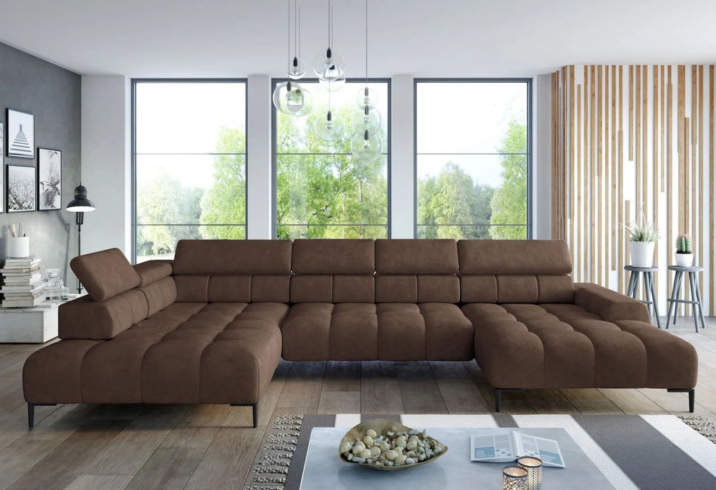 Ъглов диван Pallase plus-Left-Brown